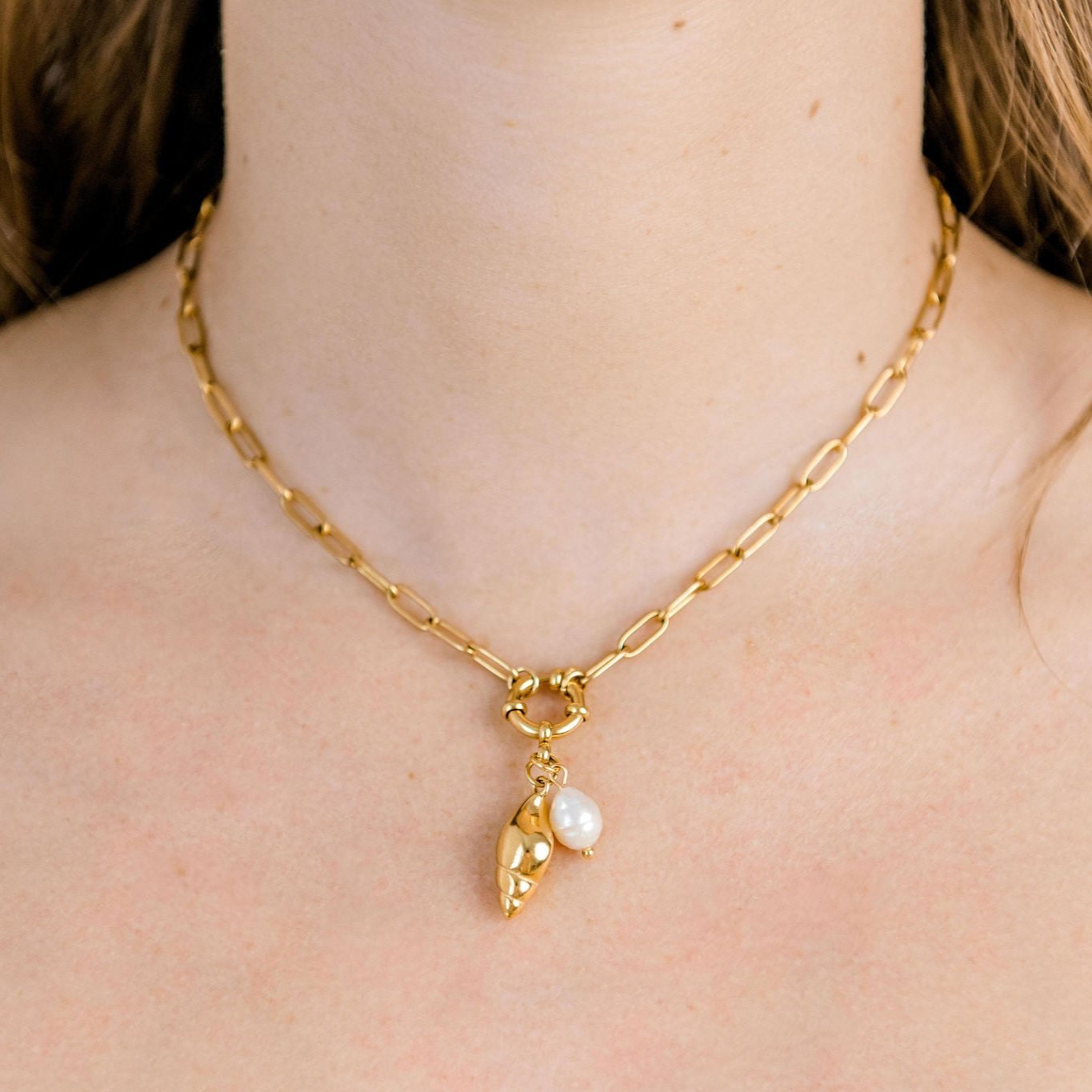 Paperclip Pendant Necklace - Luisa Luxe gold jewellery