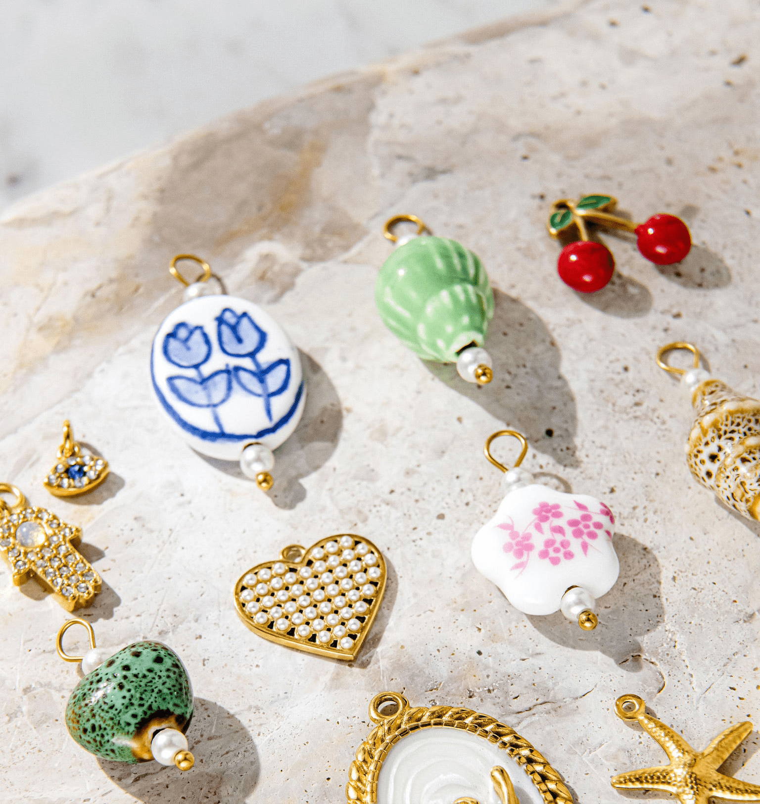 Pearl Heart Charm - Luisa Luxe gold jewellery