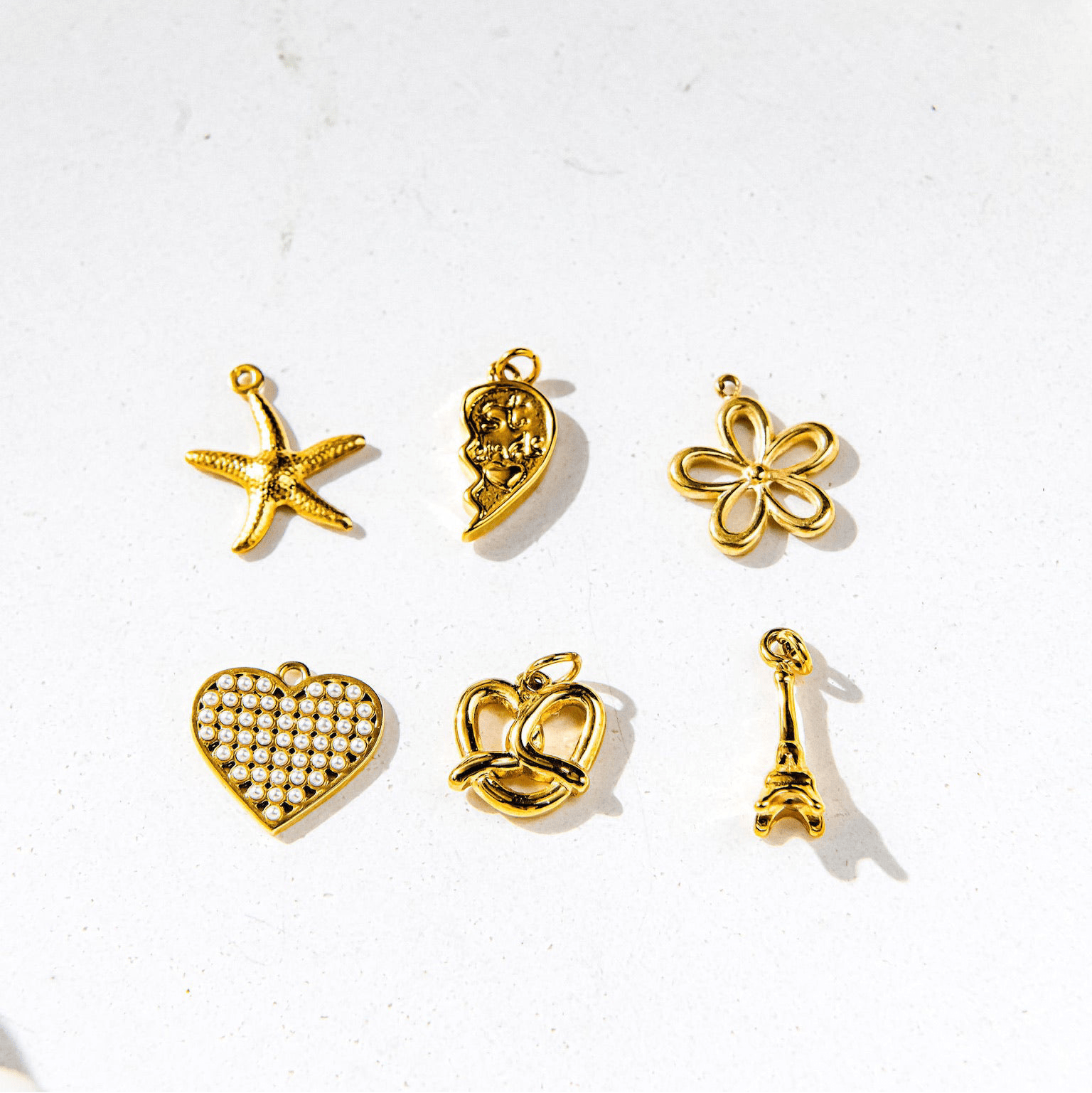 Pearl Heart Charm - Luisa Luxe gold jewellery