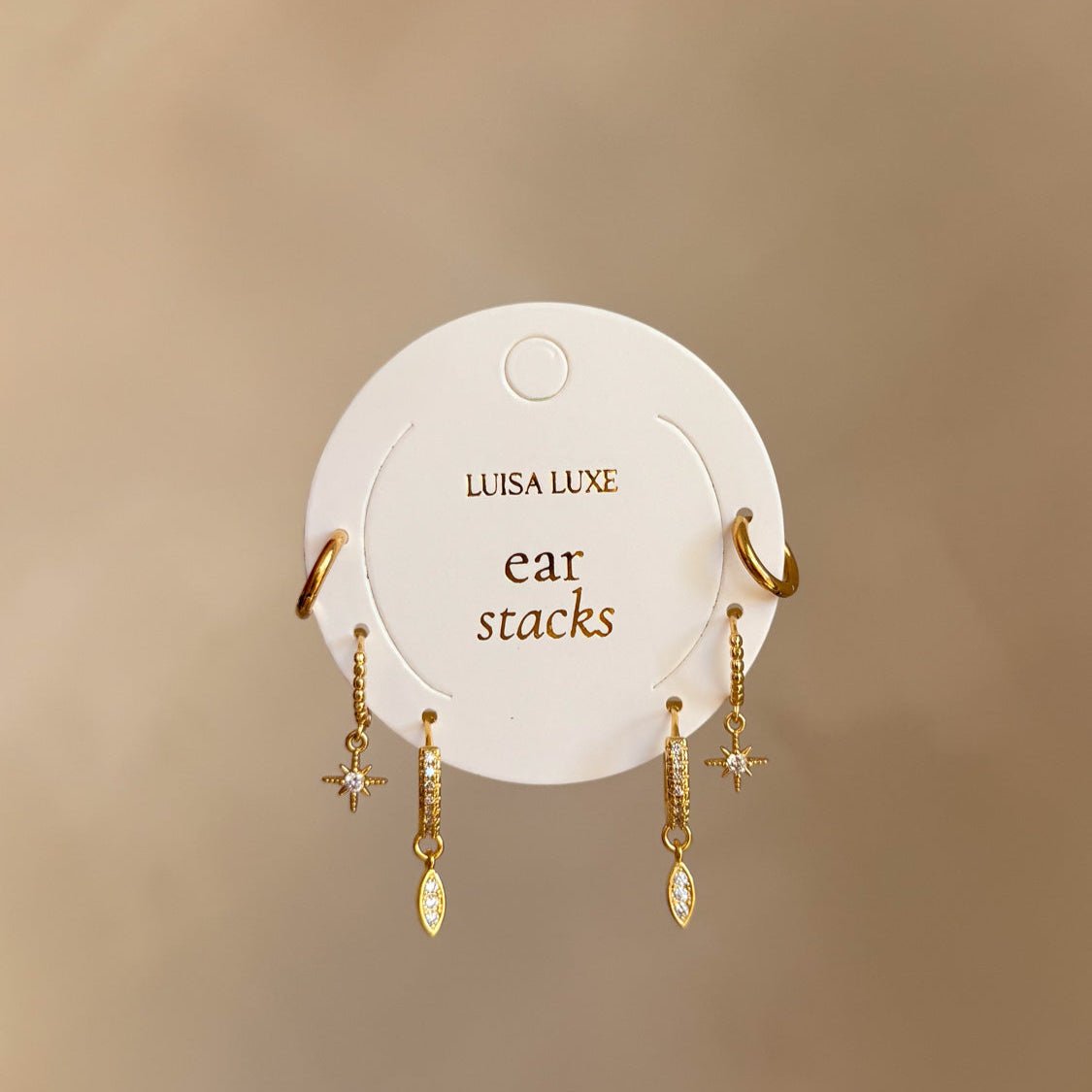 Petal, Alita & Dolly Earring Stack - Luisa Luxe gold jewellery