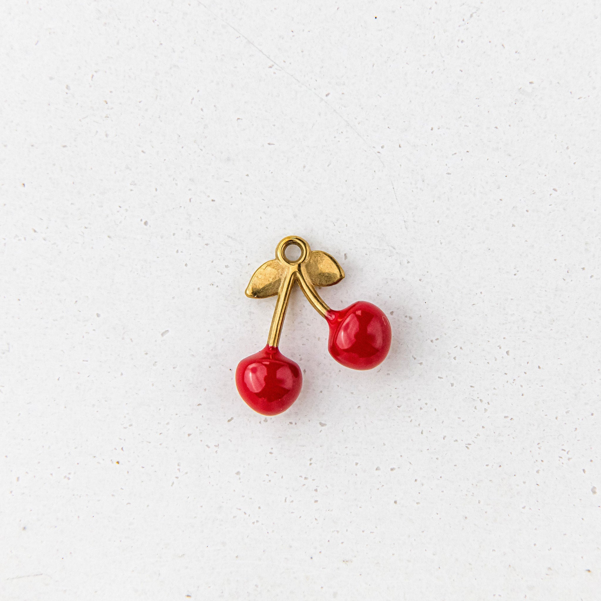 Red Cherry Charm - Luisa Luxe gold jewellery