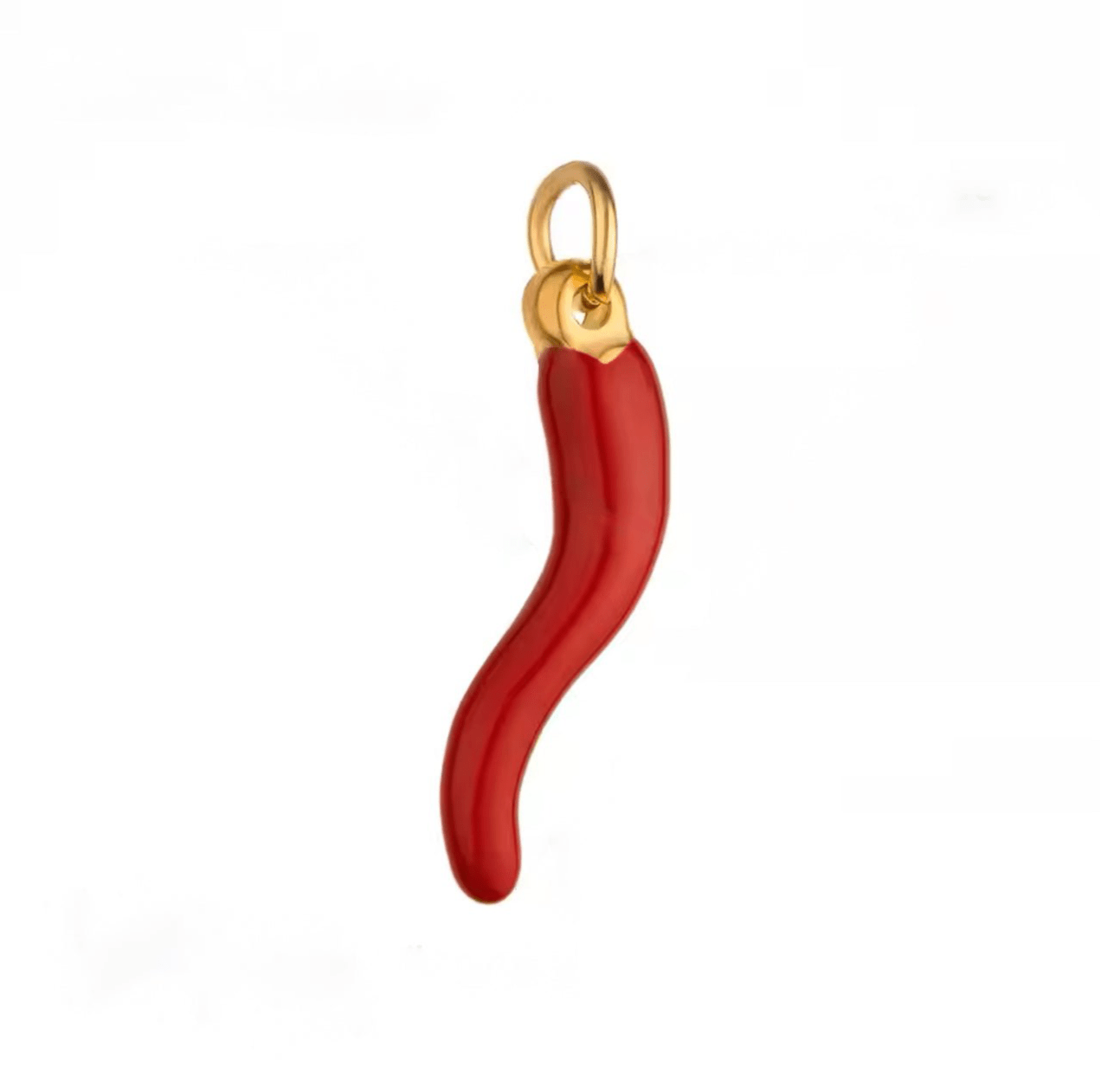 Red Cornicello Charm - Luisa Luxe gold jewellery