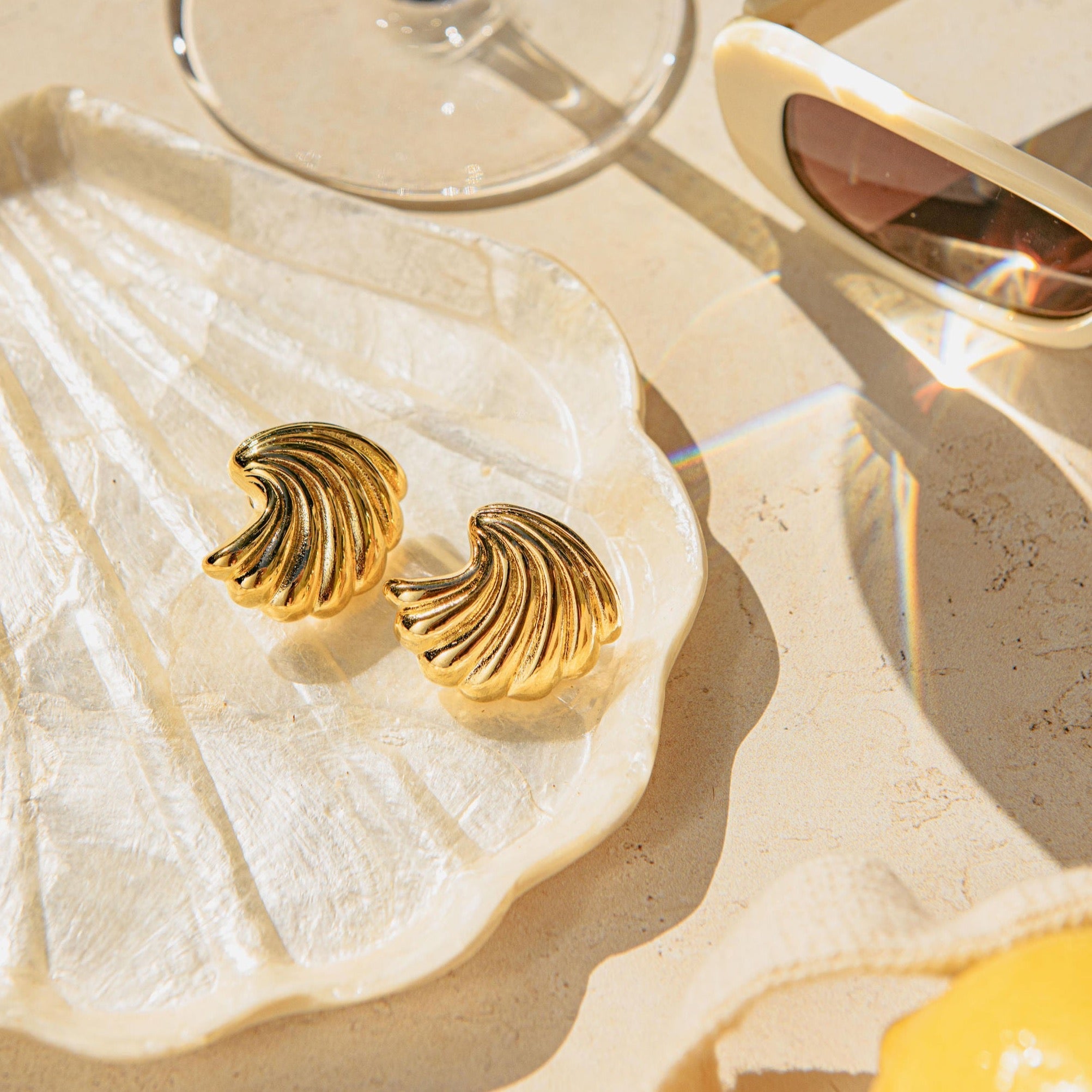 Santorini Earrings - Luisa Luxe gold jewellery