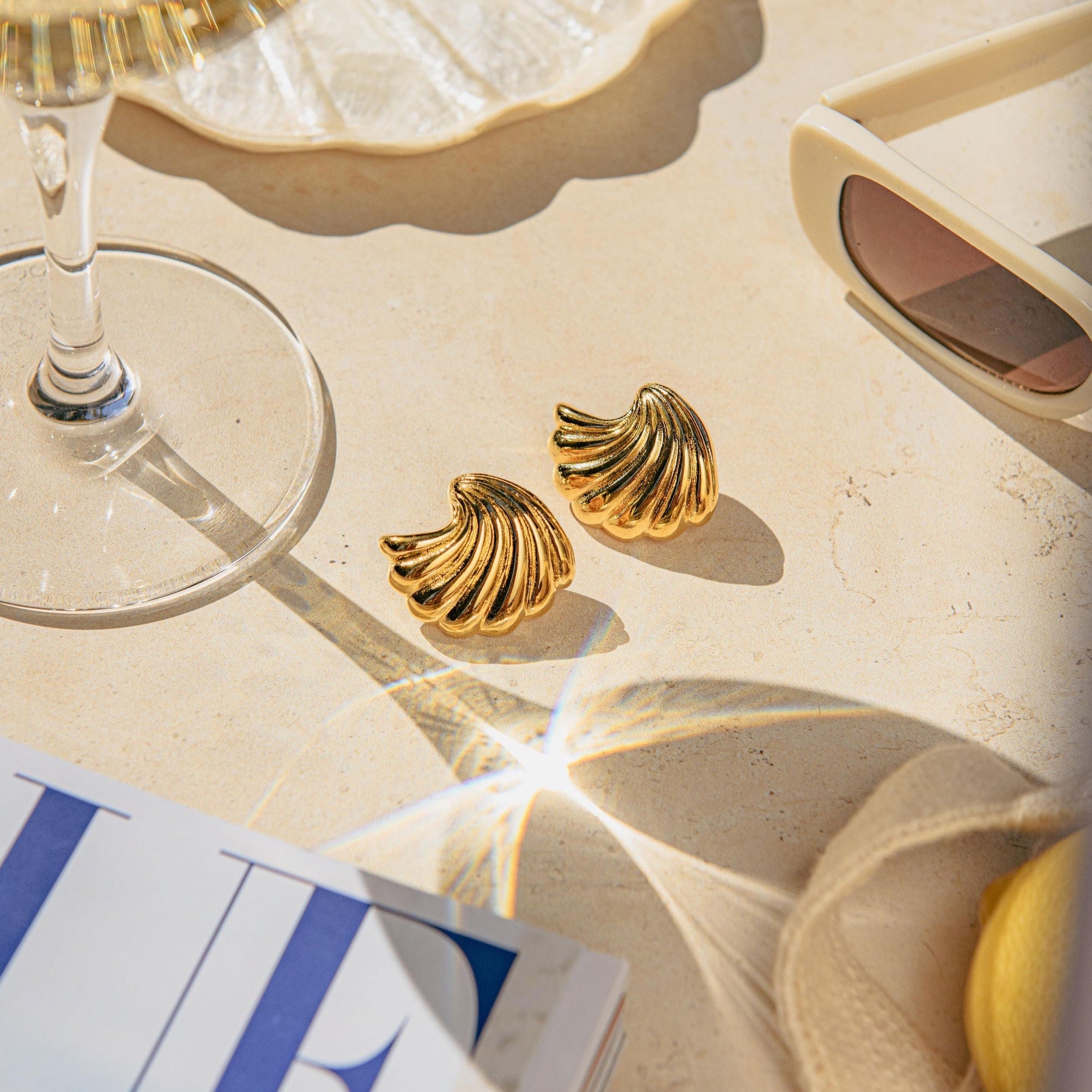 Santorini Earrings - Luisa Luxe gold jewellery