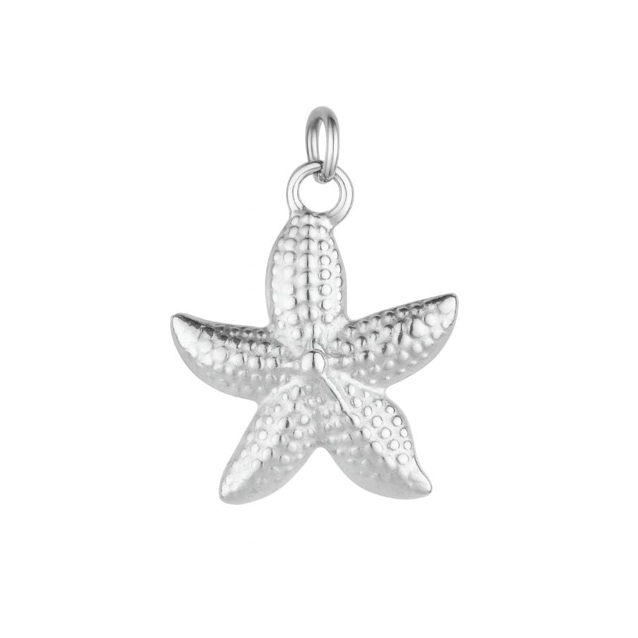 Silver Chunky Starfish Charm - Luisa Luxe gold jewellery