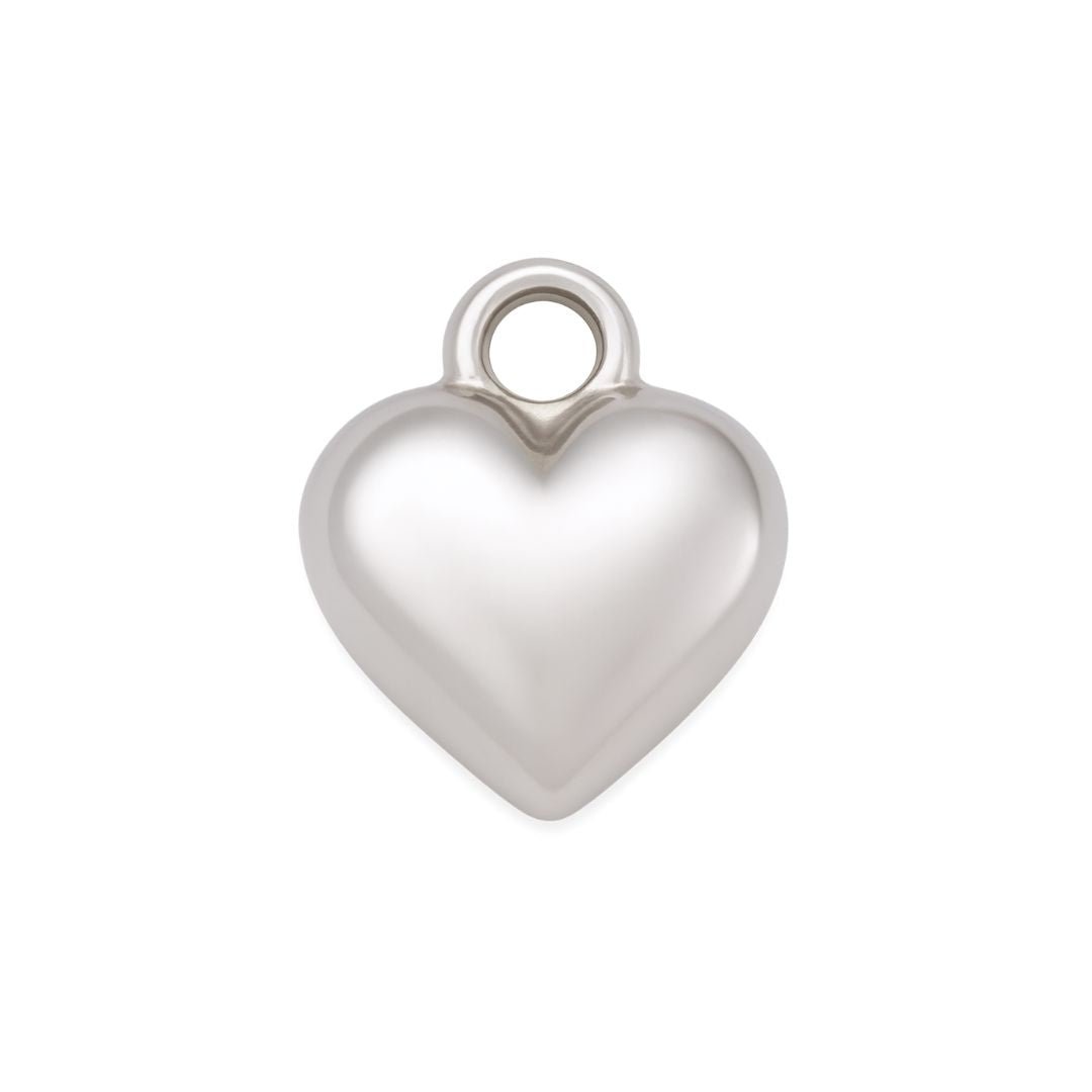 Silver Classic Heart Charm - Luisa Luxe gold jewellery