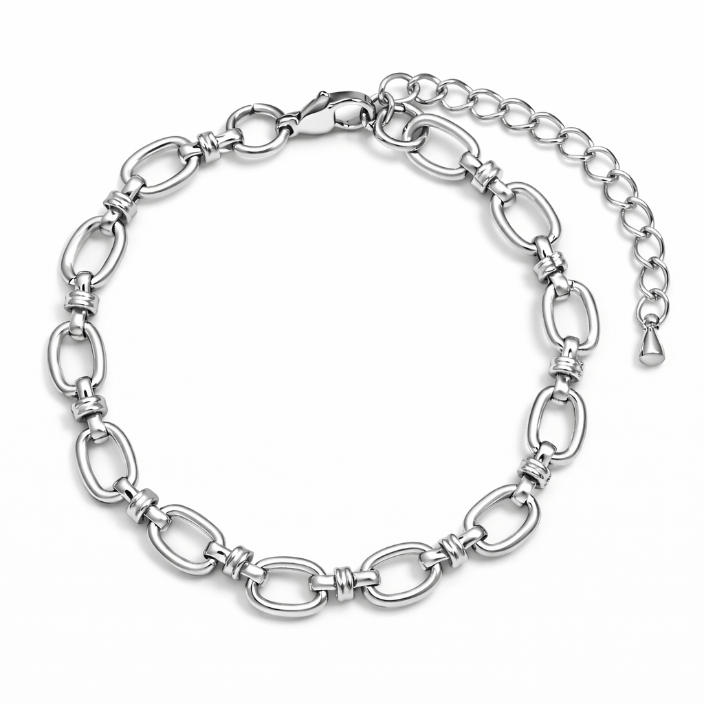Silver Classic Link Bracelet - Luisa Luxe gold jewellery