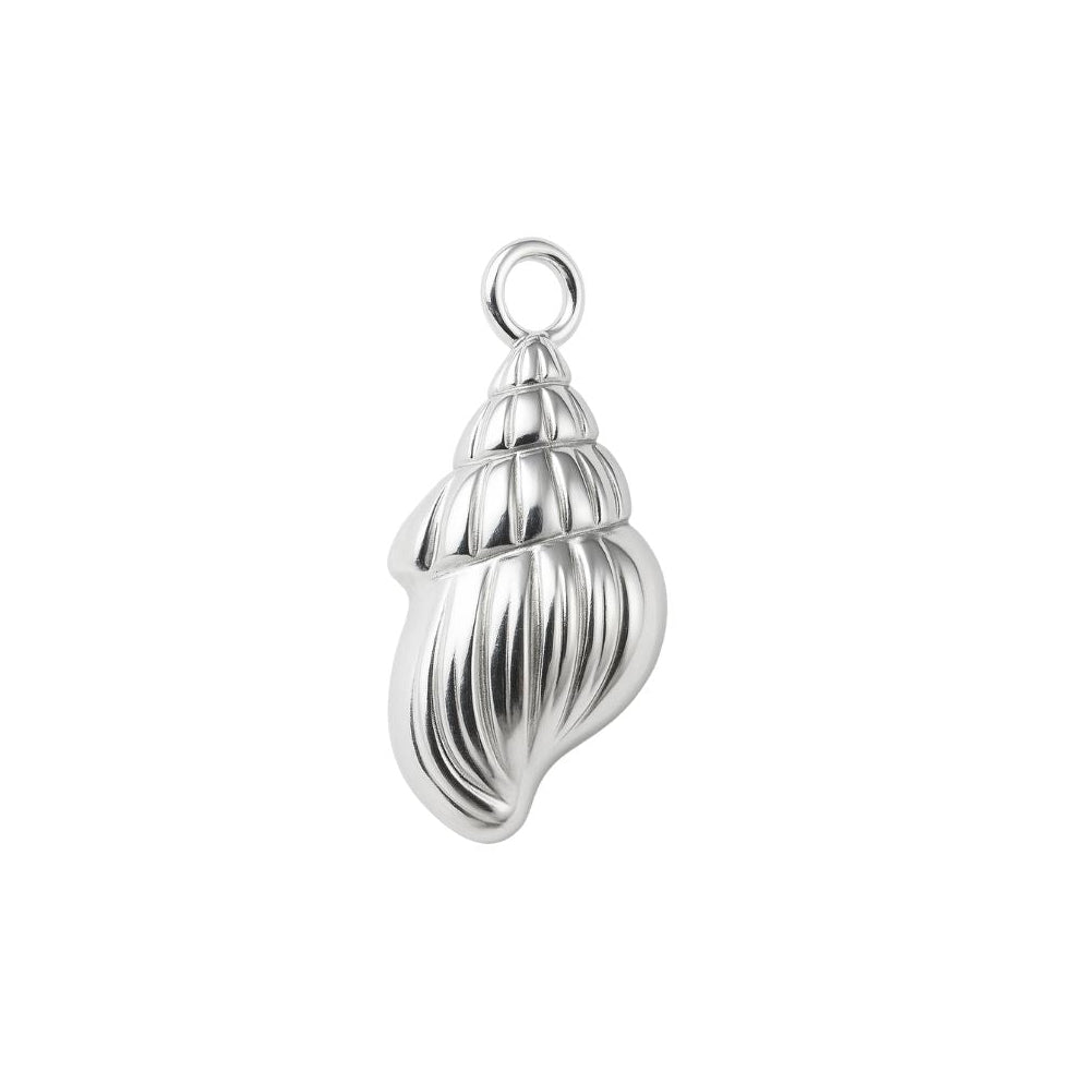Silver Conch Shell Charm - Luisa Luxe gold jewellery