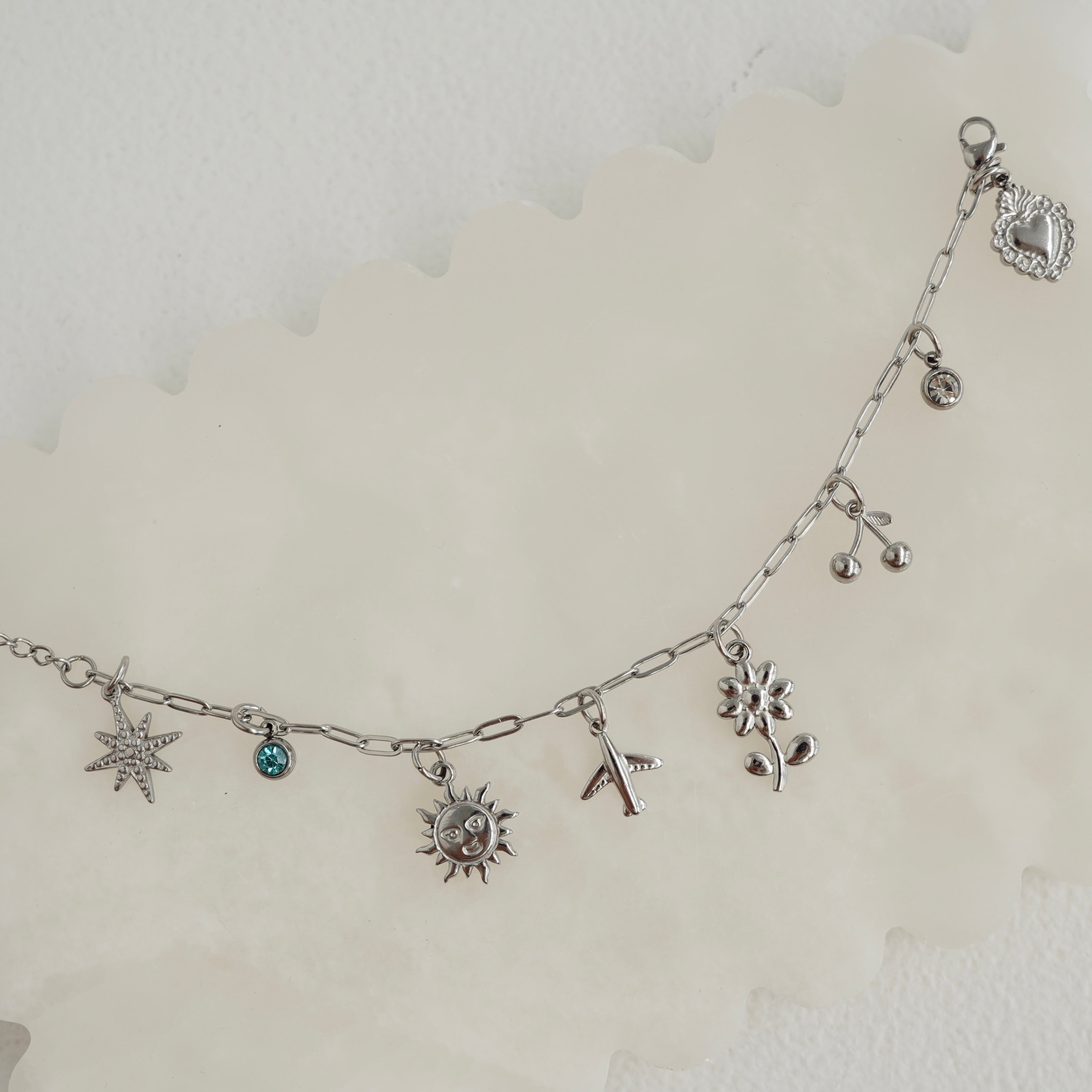 Silver Fine Paperclip Bracelet - Luisa Luxe gold jewellery