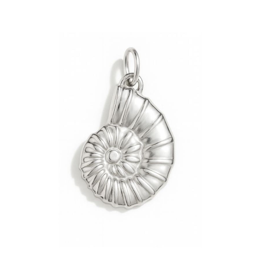 Silver Nautilus Shell Charm - Luisa Luxe gold jewellery