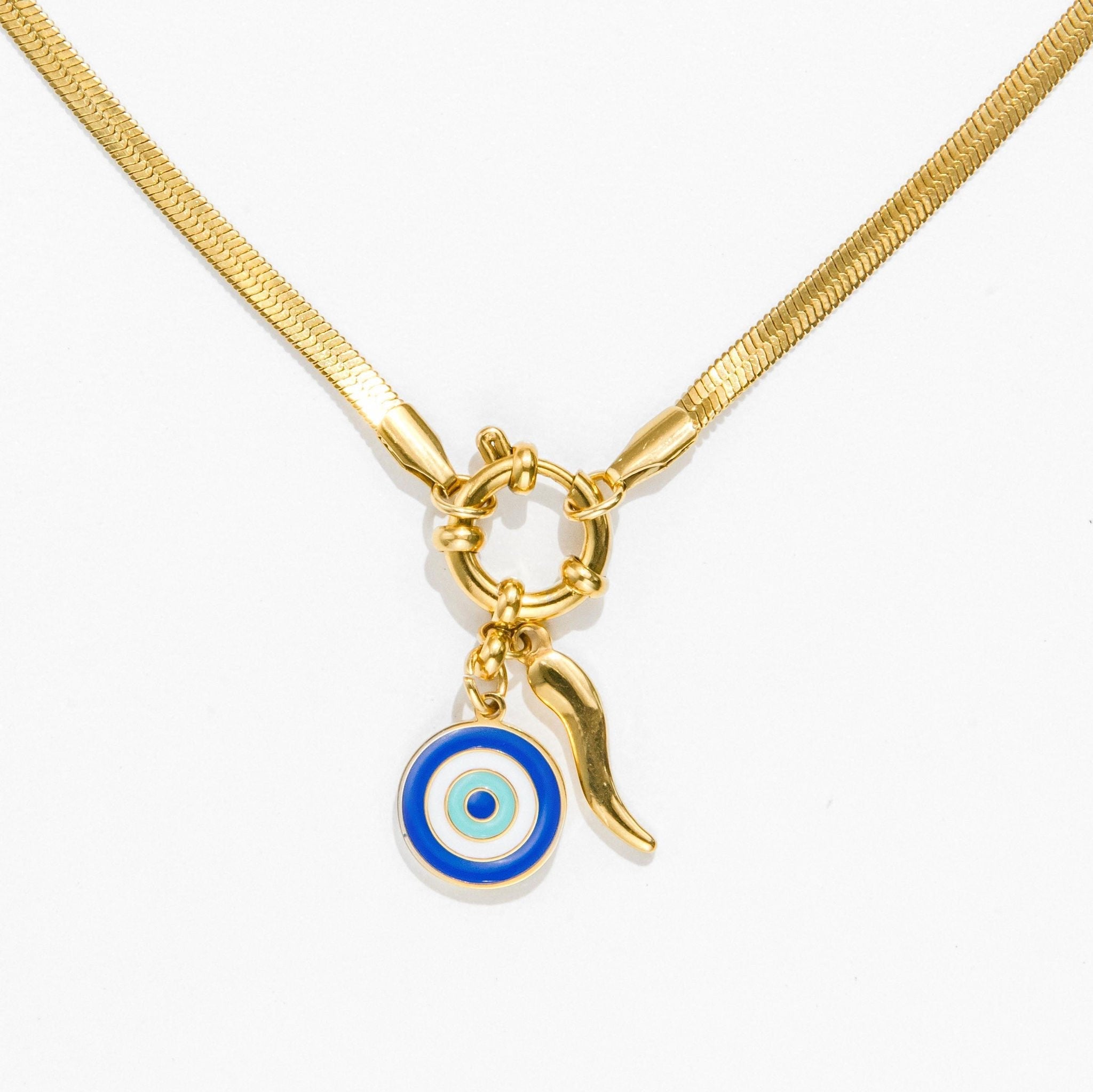 Snake Pendant Necklace - Luisa Luxe gold jewellery
