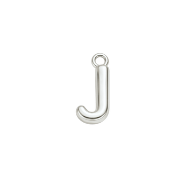 Silver Mini Initial Charm - J