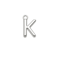 Silver Mini Initial Charm - K