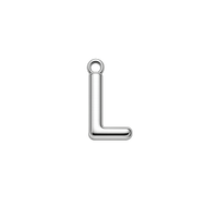Silver Mini Initial Charm - L