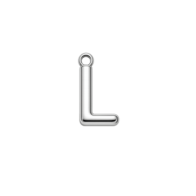 Silver Mini Initial Charm - L
