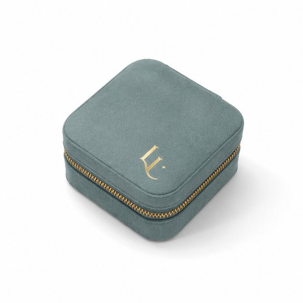 Travel Teal Jewellery Box - Luisa Luxe gold jewellery