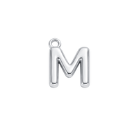 Silver Mini Initial Charm - M
