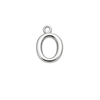 Silver Mini Initial Charm - O