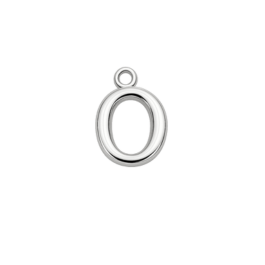 Silver Mini Initial Charm - O