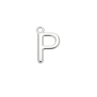 Silver Mini Initial Charm - P