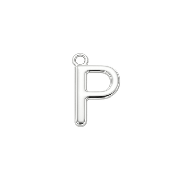 Silver Mini Initial Charm - P