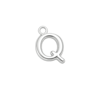 Silver Mini Initial Charm - Q