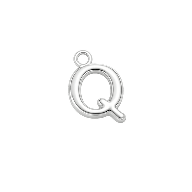 Silver Mini Initial Charm - Q