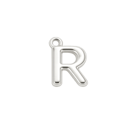 Silver Mini Initial Charm - R