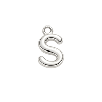 Silver Mini Initial Charm - S