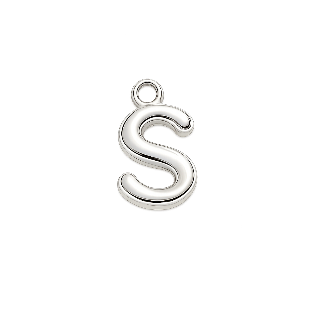 Silver Mini Initial Charm