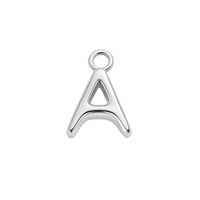 Silver Mini Initial Charm - A