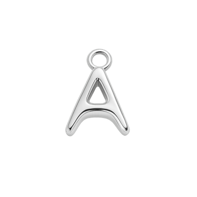 Silver Mini Initial Charm - A
