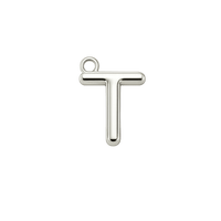 Silver Mini Initial Charm - T