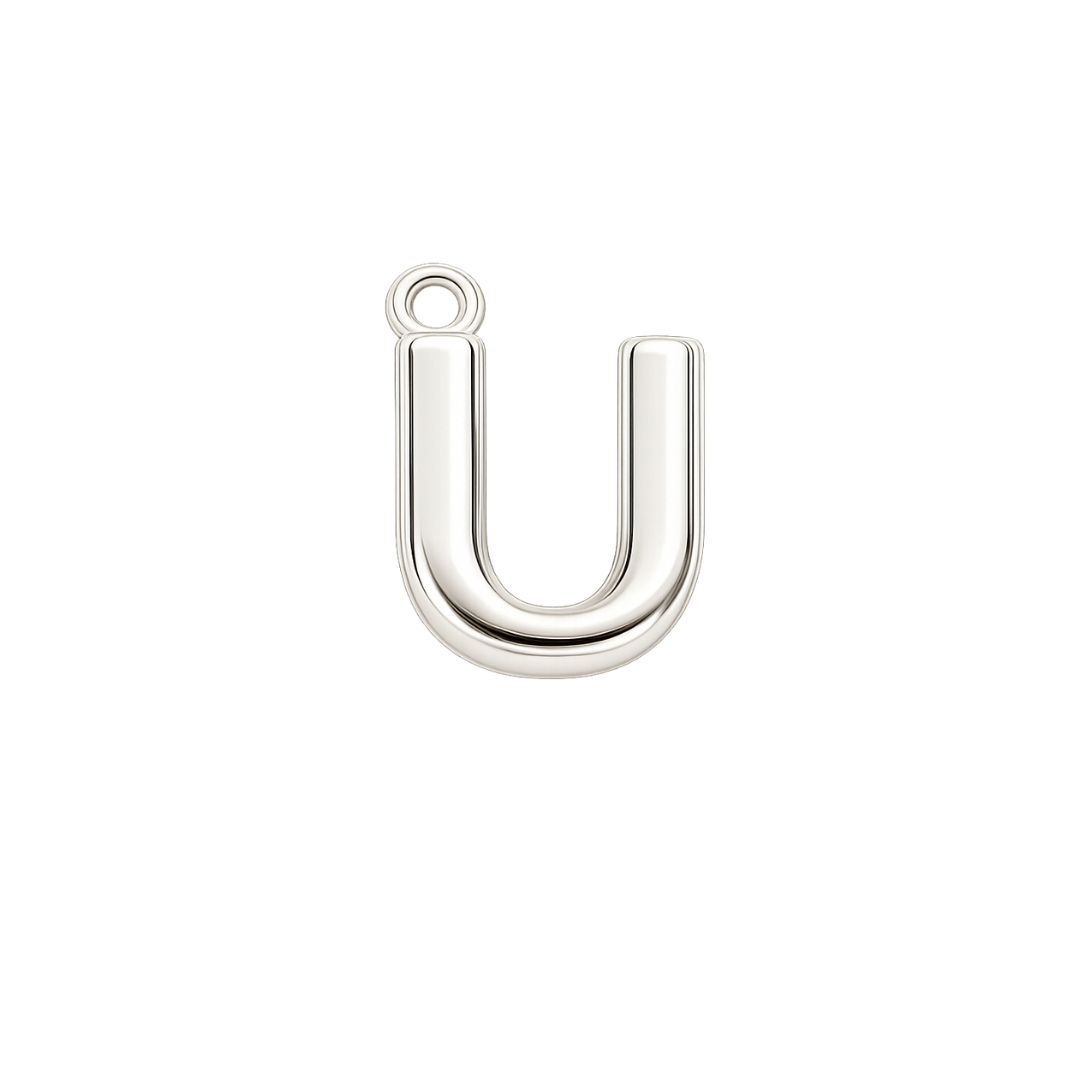 Silver Mini Initial Charm