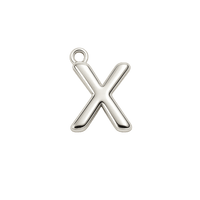 Silver Mini Initial Charm - X