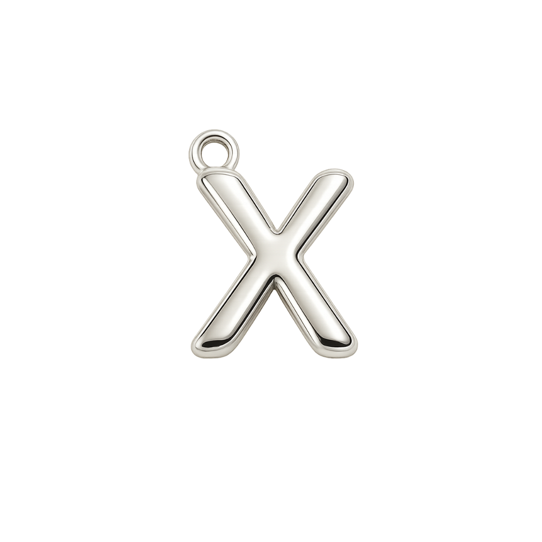 Silver Mini Initial Charm