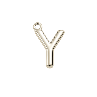 Silver Mini Initial Charm - Y
