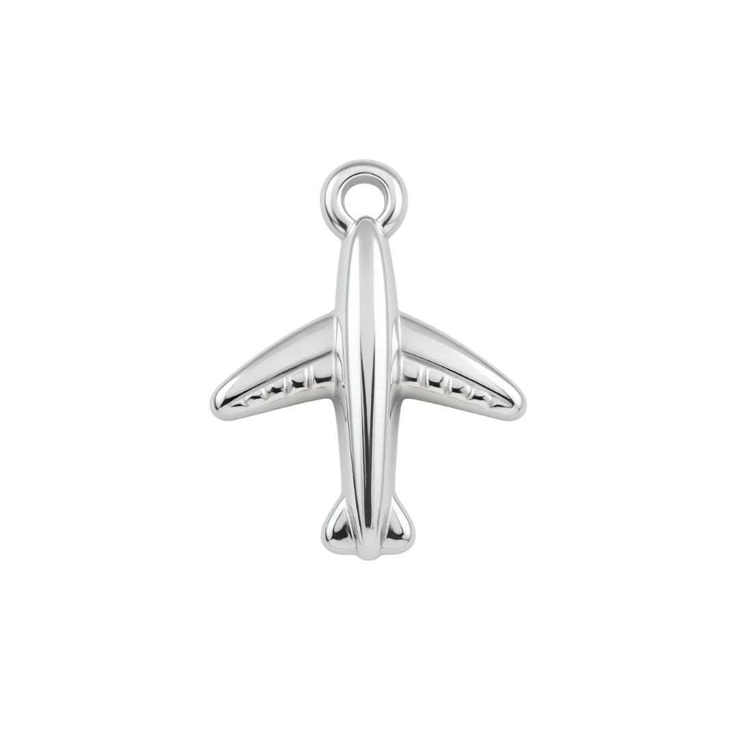 Silver Plane Charm