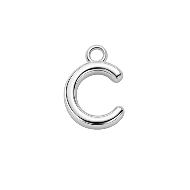 Silver Mini Initial Charm - C