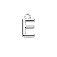 Silver Mini Initial Charm - E