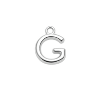 Silver Mini Initial Charm - G