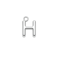 Silver Mini Initial Charm - H