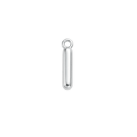 Silver Mini Initial Charm - I