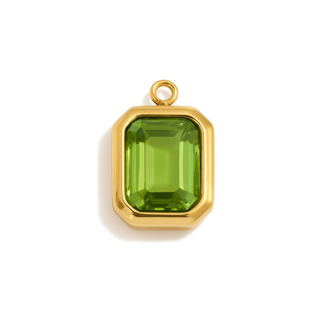 August Birthstone Charm for charm bracelet, charm necklace or birthstone necklace