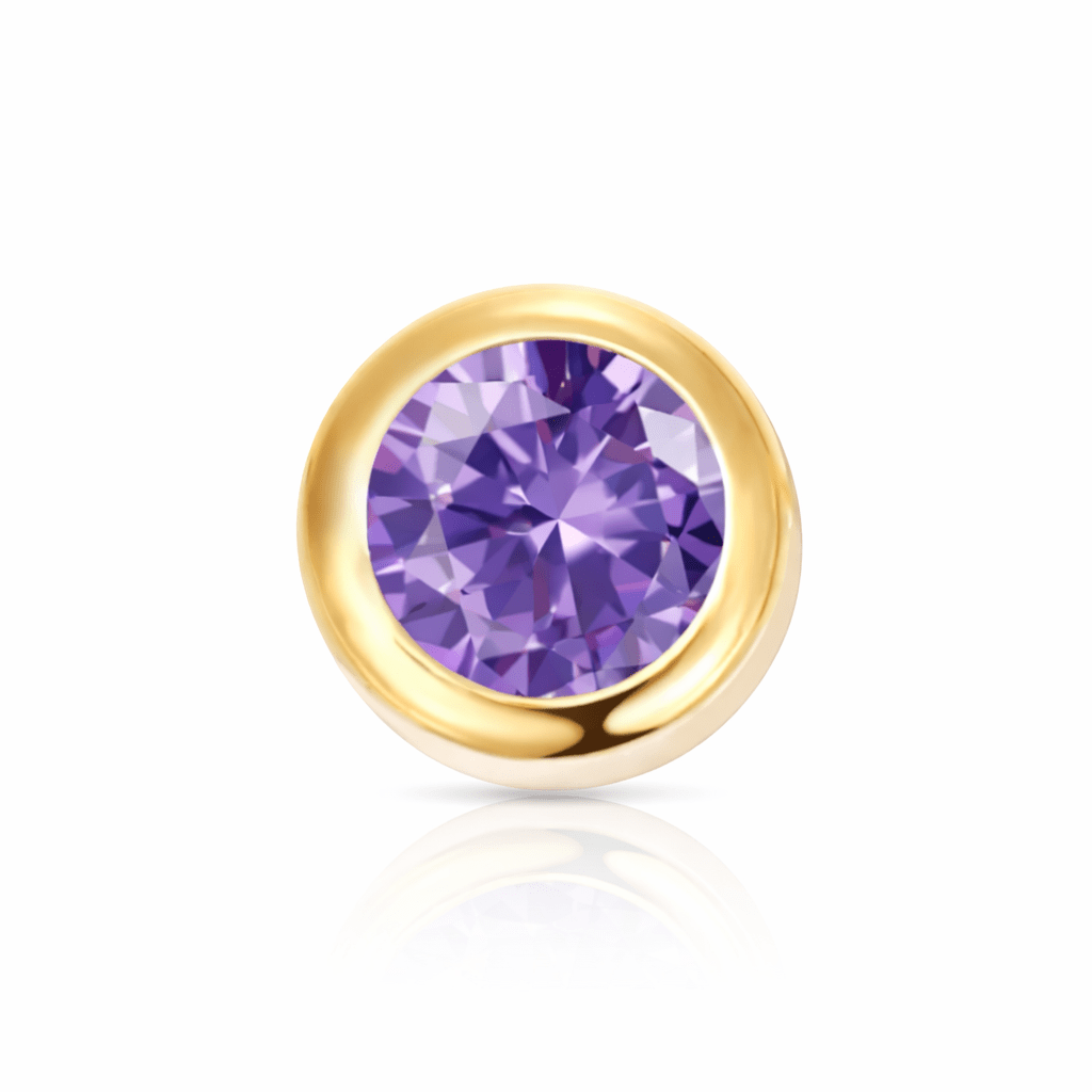Threaded Birthstone Charm - Luisa Luxe gold jewellery