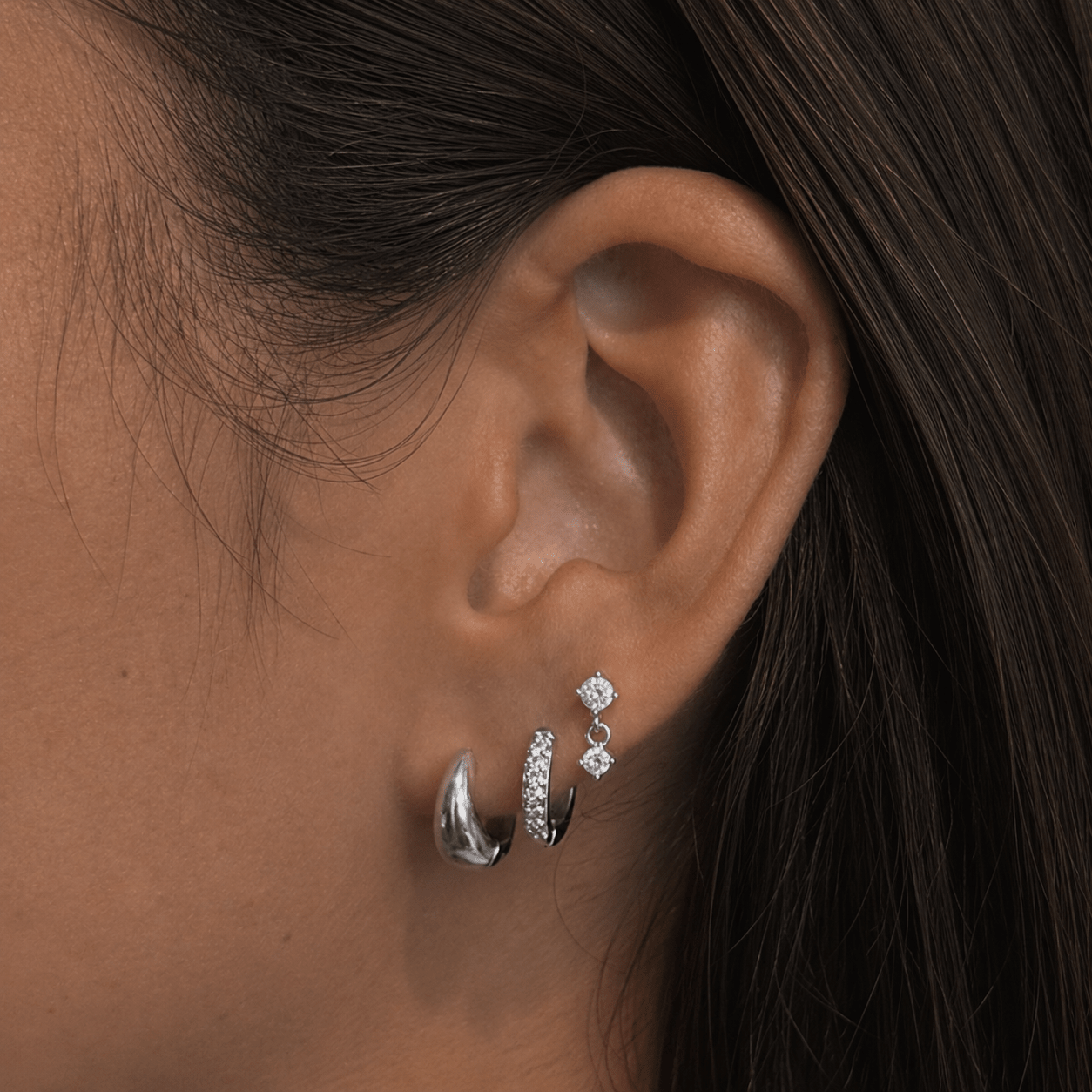 Hallie Earrings | Silver - Luisa Luxe gold jewellery