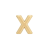Custom Fine Initial Charm - X