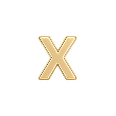 Custom Fine Initial Charm - X