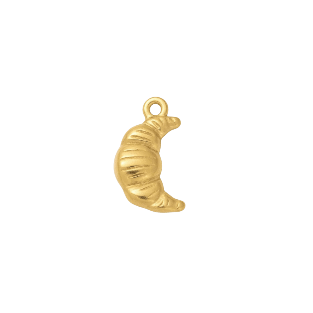 Dainty Crossaint Charm - Luisa Luxe gold jewellery