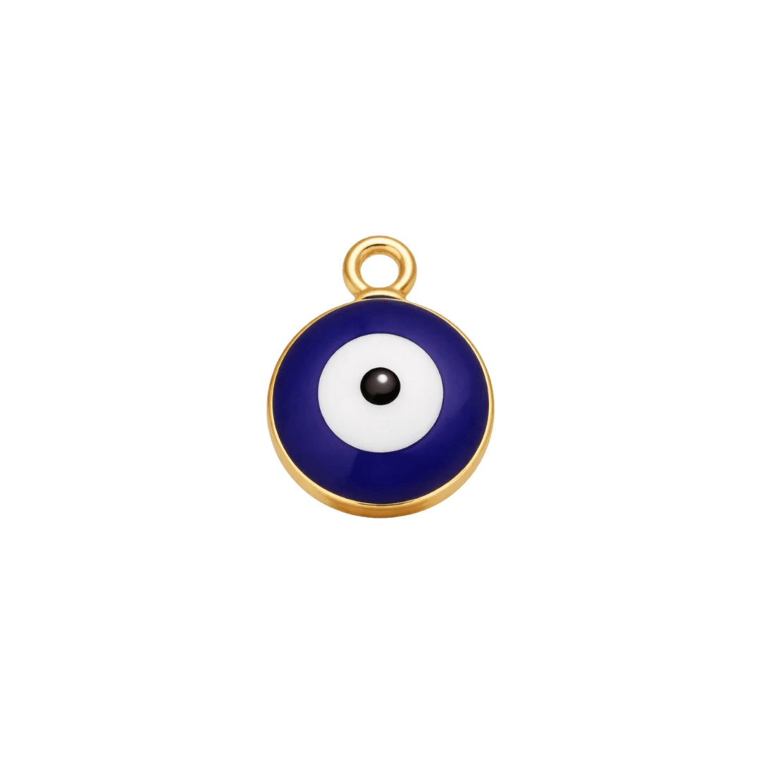 Dark Blue Evil Eye Charm - Luisa Luxe gold jewellery